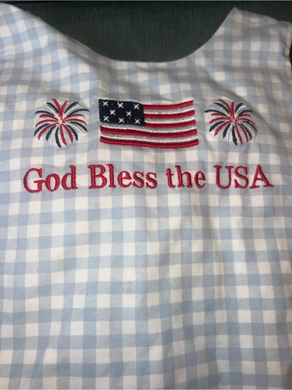 Patriotic Gingham Kids Matching Set - Blue & Red